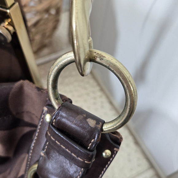 BROWN COACH CARLY CLOTH BAG 🤎 - Picture 6 of 16